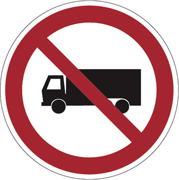 Vrachtwagens verboden